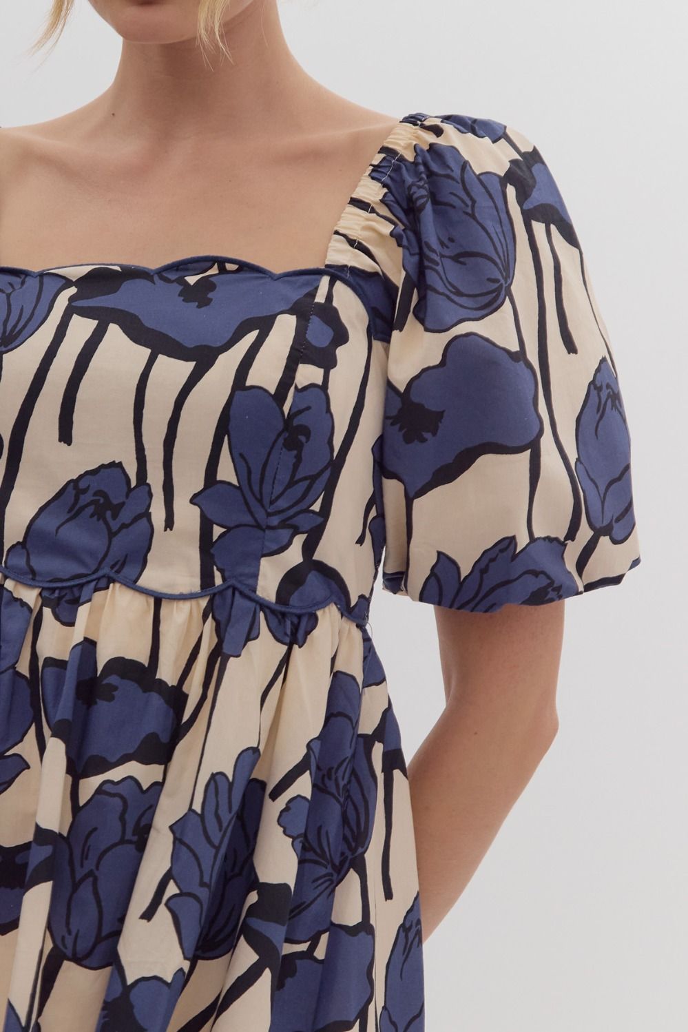 Clarissa floral puff sleeve dress