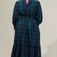 Hudson Plaid Caitlyn Smock Sleeve Midi Dress