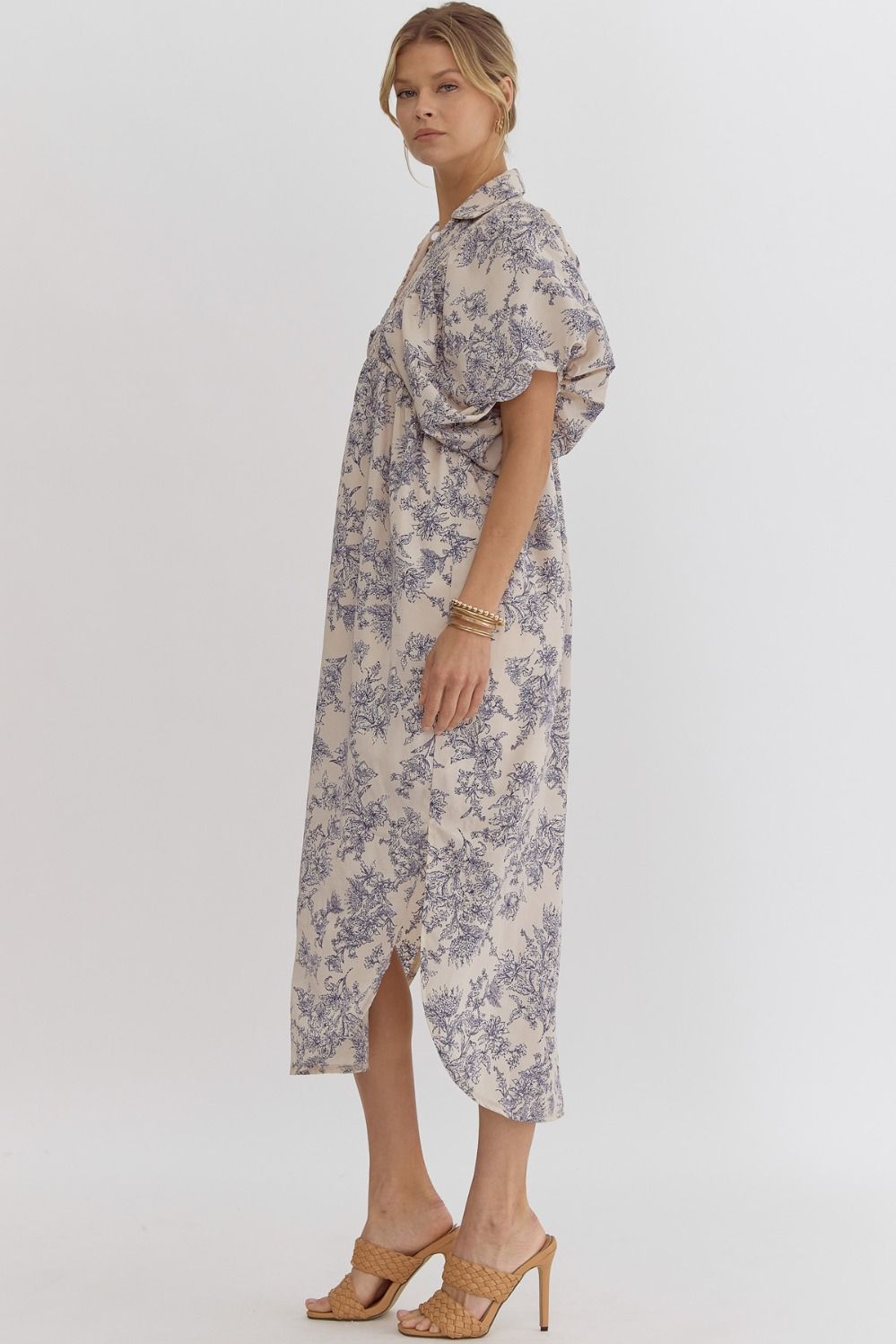 Diana Toile puff sleeve dress