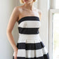 Callista Striped midi dress