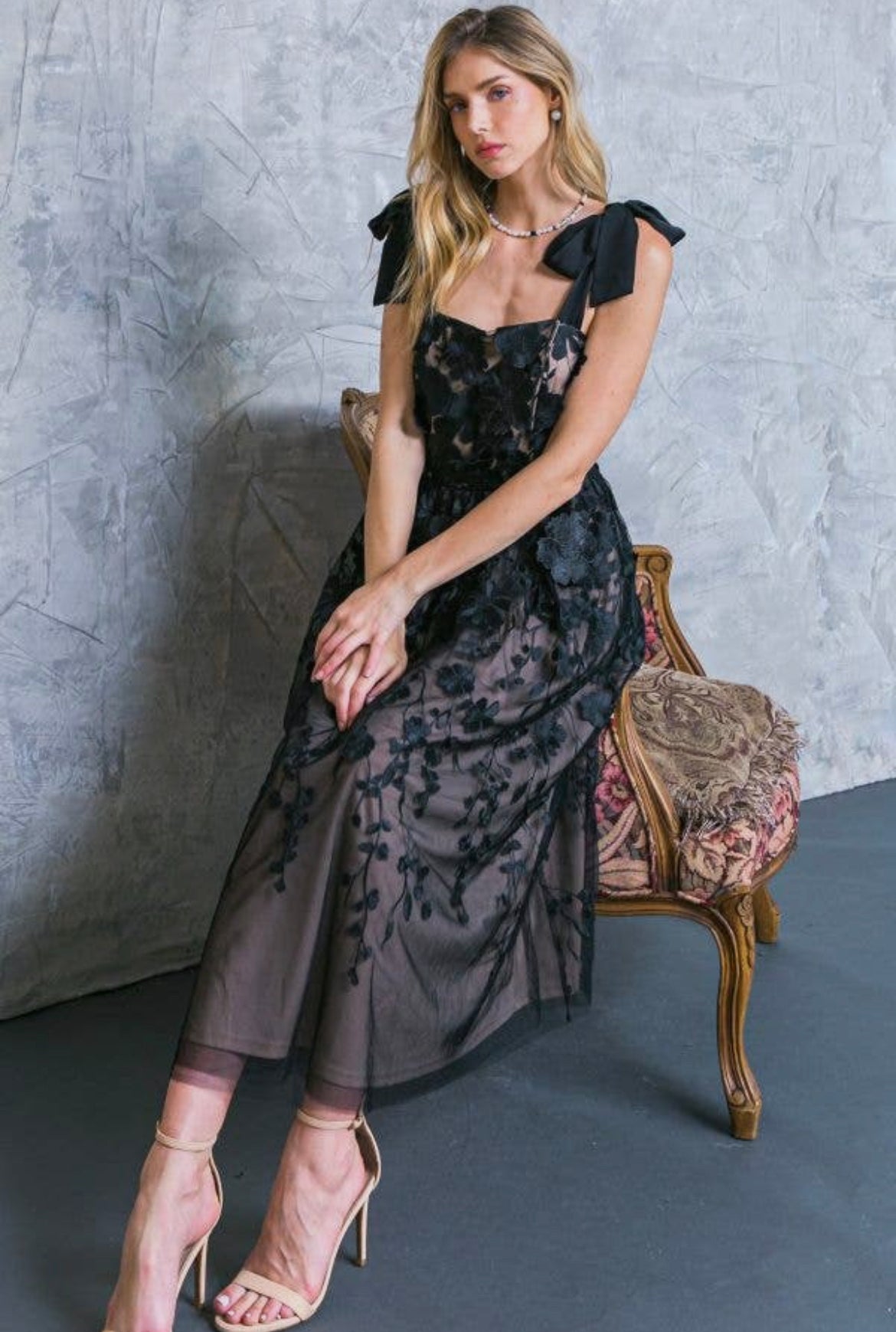Amelia Black Lace Dress
