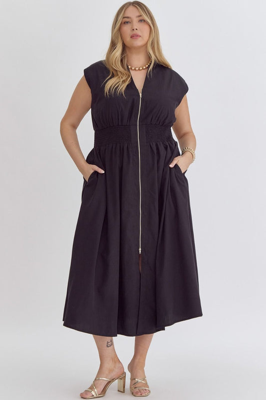 Melissa Midi/Maxi Black Dress