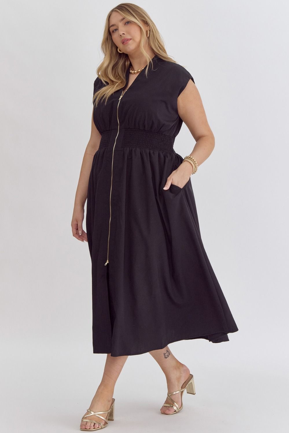 Melissa Midi/Maxi Black Dress