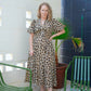 Lydia Leopard puff sleeve dress