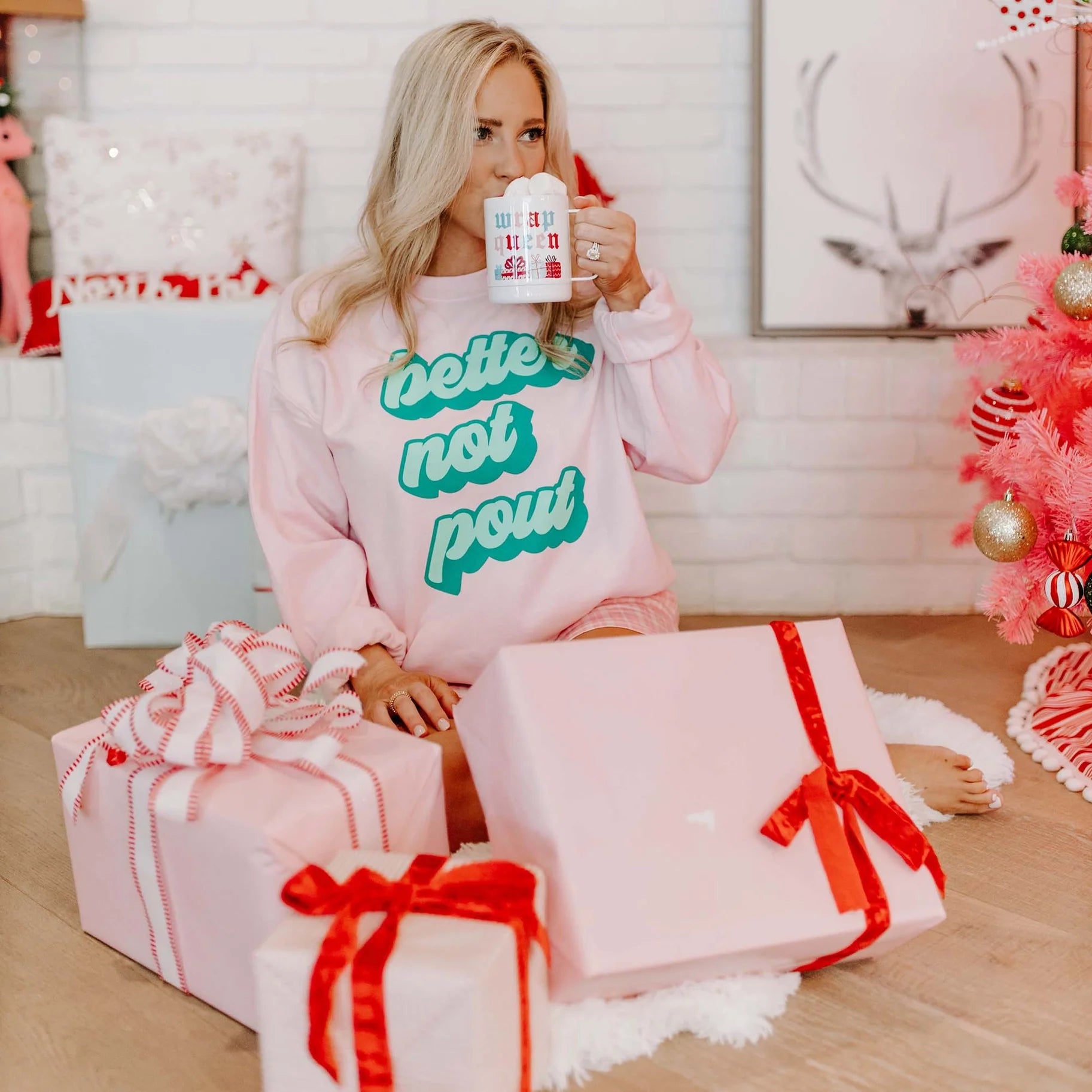 Pink christmas sweatshirt