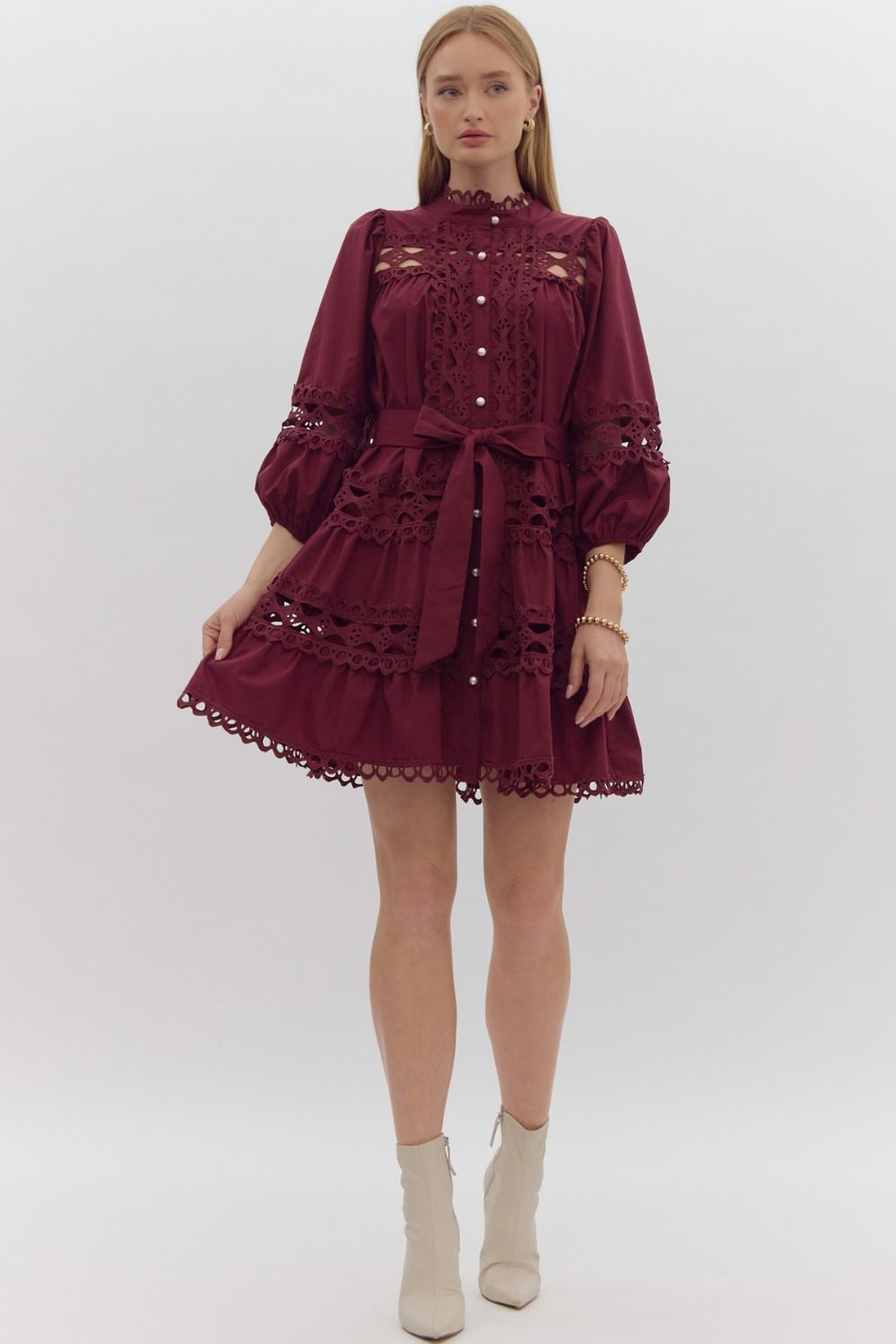 Margot Merlot Mini Dress