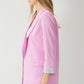 Josephine pink linen blazer