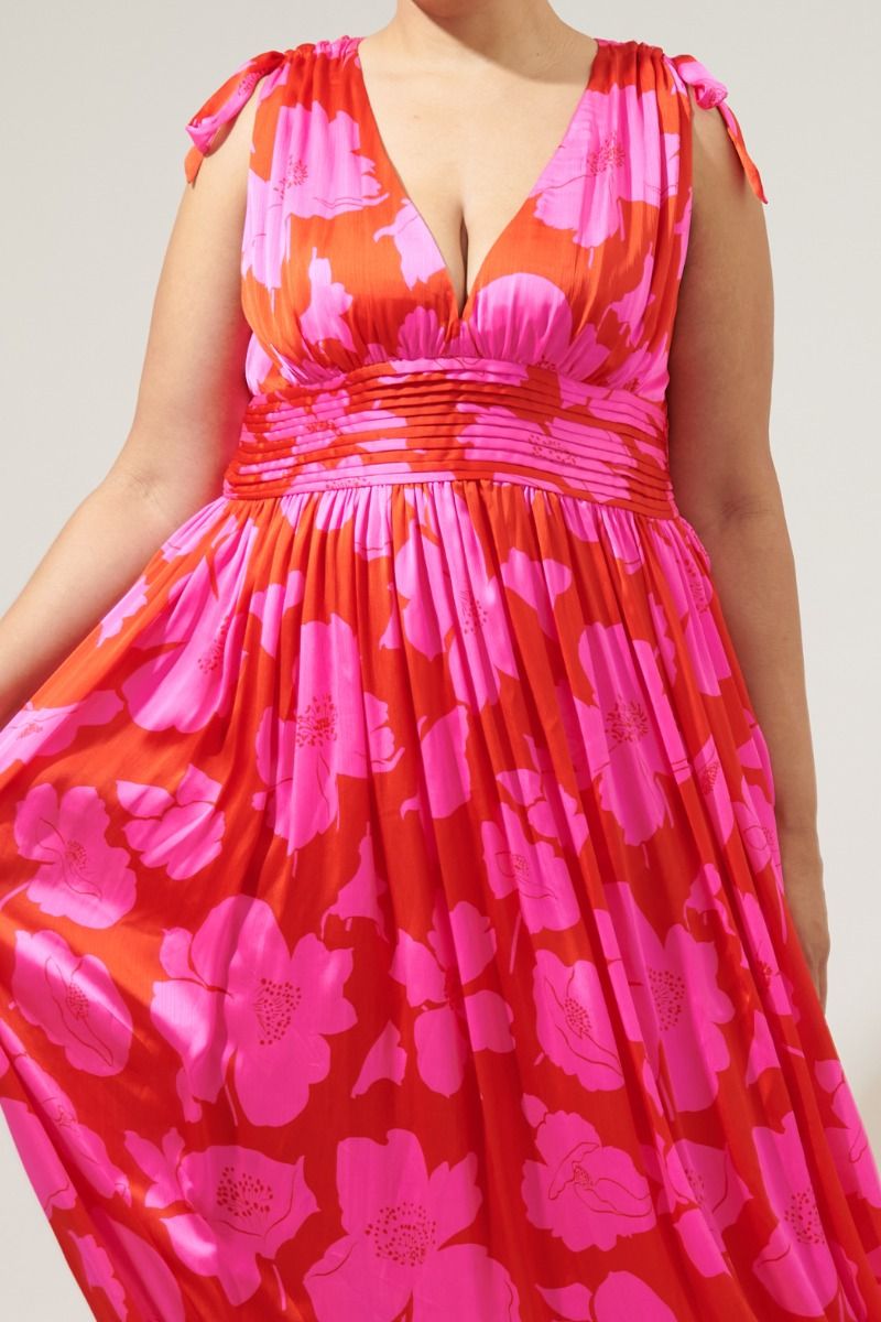Malibu Dreams Pink Maxi Dress Curvy