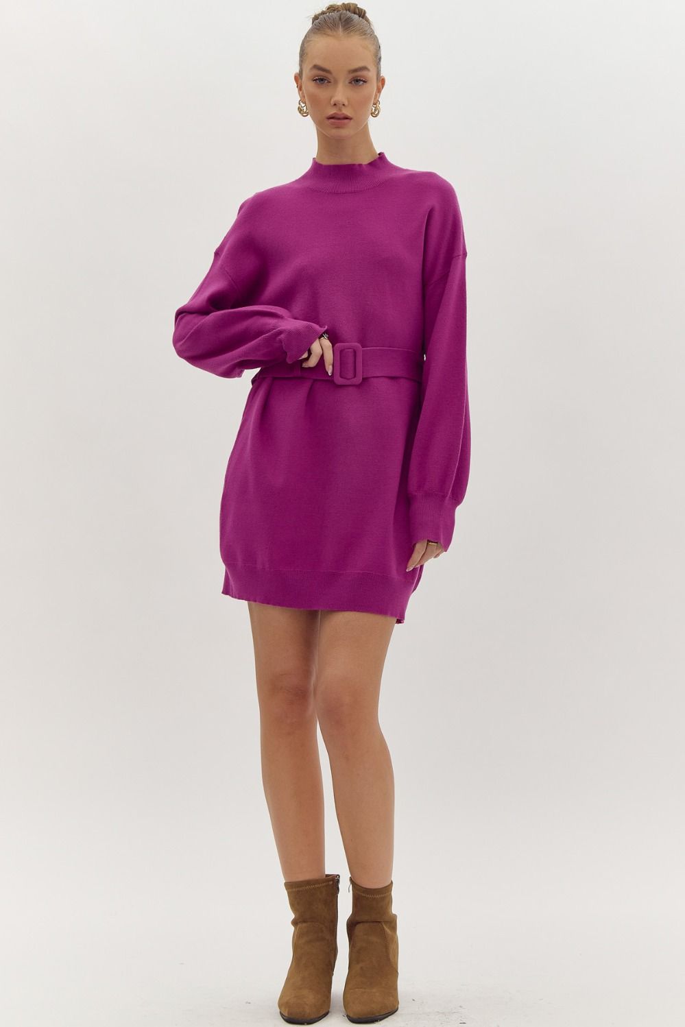 Stevie Violet Sweater Dress