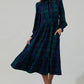 Hudson Plaid Caitlyn Smock Sleeve Midi Dress