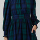 Hudson Plaid Caitlyn Smock Sleeve Midi Dress