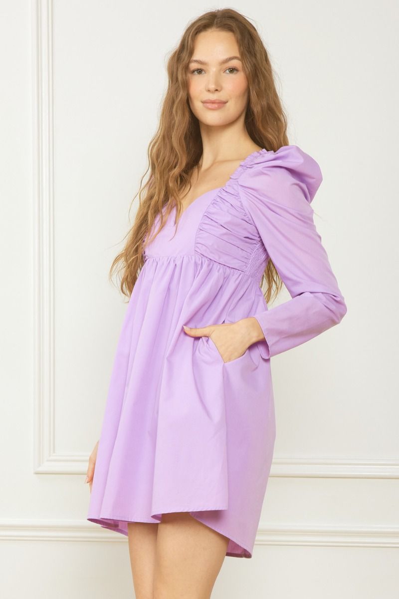 Maddie Sweetheart lavender dress