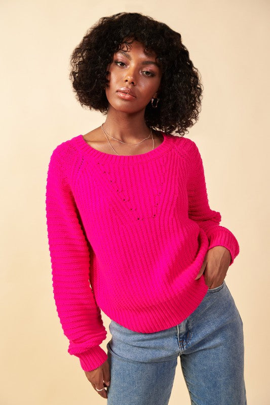 Farrah Fuchsia Sweater (x small)