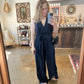 Madeline Blue Pleated Jumpsuit (medium)